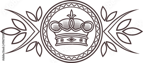 Luxury belarus independence emblem with crown and floral motifs