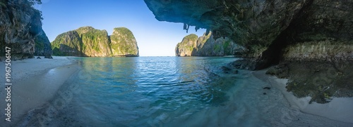 maya bay on ko phi phi and tropical islands in the andaman sea in thailand