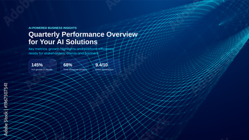 Business business intelligence finance and Abstract background fintech Technology with blue blue background digital. Technology grid geometric and lines wave mesh with minimal modern network.