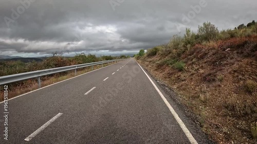 Montes de Leon - LE-142 mountain road between El Acebo and Riego de Ambros, municipality of Molinaseca, El Bierzo, province of Leon, Spain