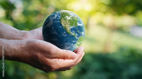 Holding the Earth in Hands During a Sunny Day in a Green Field