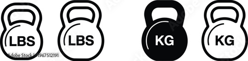 Kettlebell Weight Icons illustration vector