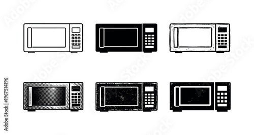 Modern microwave with digital display and handle door, created for reheating leftovers and beverages | Create ONE image