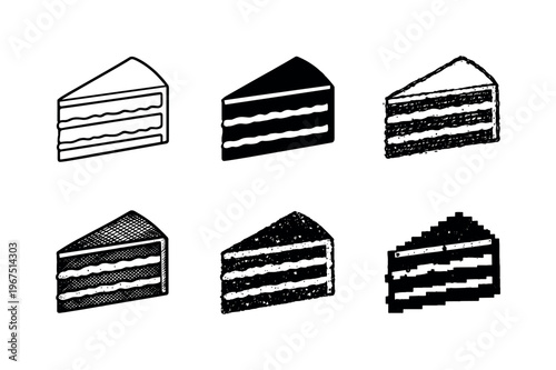 Triangular cake slice with layered sponge and cream filling, served as a sweet dessert for celebrations and gatherings | Create