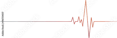 Minimalist graphic representation of a vital sign monitor displaying a sudden, sharp peak suggesting immediate medical attention or strong emotion.
