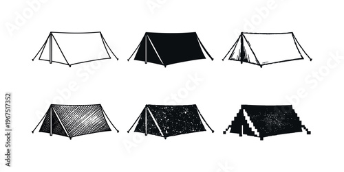 A frame hiking tent with straight ridge line and slanted side walls, designed to provide portable shelter in nature | Create ONE