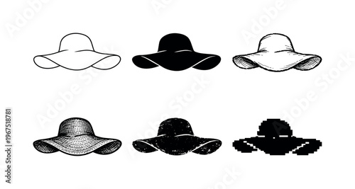 Summer floppy sun hat with soft crown and extended brim flowing outward, designed to provide shade on sunny days | Create ONE