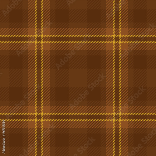 Japan textile vector check, perfection fabric texture plaid. Thread tartan background pattern seamless in orange and amber colors.