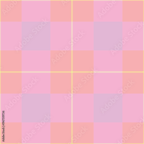 Empty textile seamless texture, show tartan vector background. Pride check fabric plaid pattern in light and amber colors.