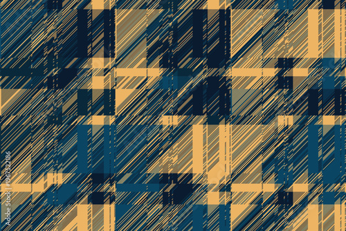 Future-inspired glitch pattern with broken geometry and shifting elements. The grunge overlay adds a tactile dimension, ideal for bold digital artwork and tech visuals.