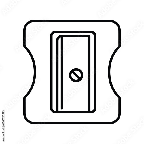 Sharpener line black icon stationery school tool vector