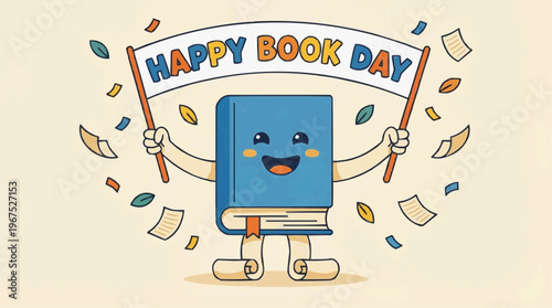 vector illustration of an bok cartoon