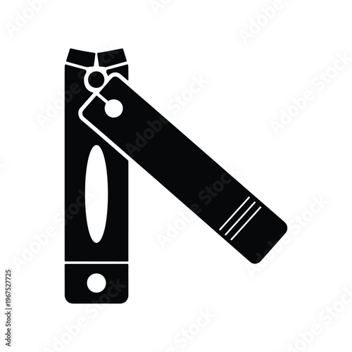 Nail cutter glyph black icon manicure tool vector
