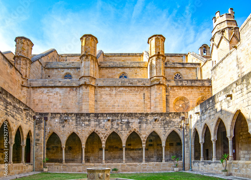 Cloister of Tortosa Cathedral with Gothic Architecture