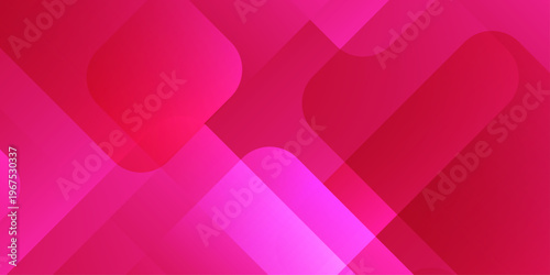 Abstract Pink and Magenta Geometric Background with Overlapping Rounded Shapes and Gradient Effects