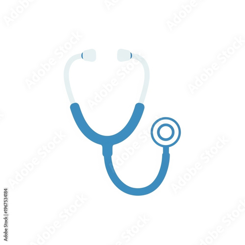Blue Stethoscope Medical Equipment Illustration.