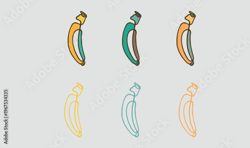 BANANA FRUIT IN MINIMALIST DESIGN
