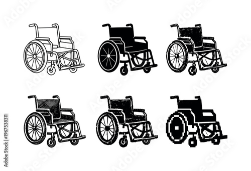 Manual wheelchair with large rear wheels and small front casters, designed to assist people with limited mobility | Create ONE