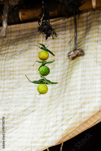 Lemon and chili string to ward off evil in India