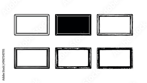 Classic wooden style picture frame with blank opening, representing home decor and memory display | Create ONE image containing