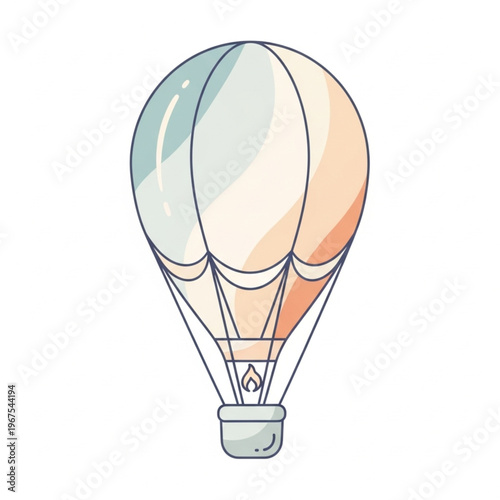 Colorful Hot Air Balloon Illustration.