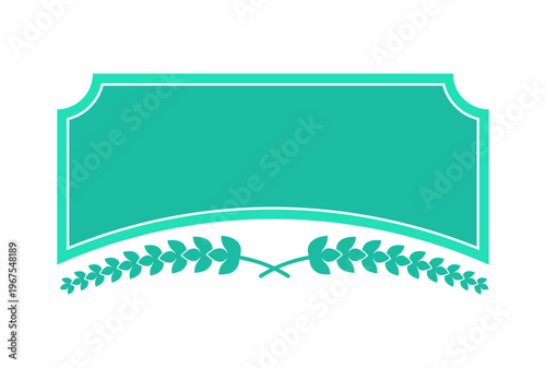Flat vector illustration of a decorative badge. Design element for labels, promotions and announcements isolated on white background.