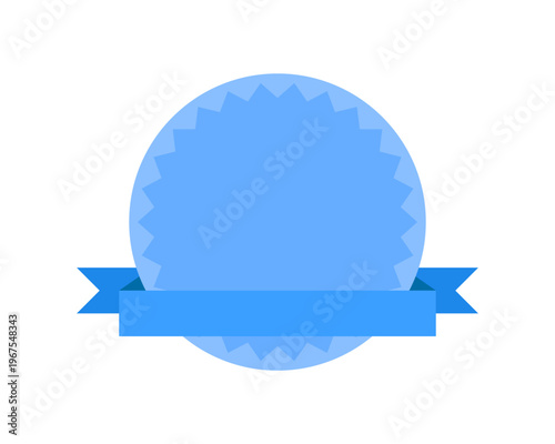 Flat vector illustration of a round sticker with a peeled corner. Minimal design element isolated on white background for labels, badges and web graphics.