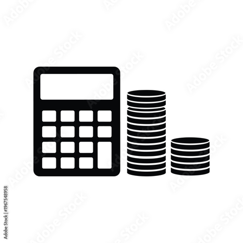 Money calculation vector icon budget finance payment symbol illustration