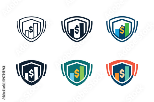 Icon concept centered on purchasing power preservation, shaped around an abstract limiter that implies safeguarding value and