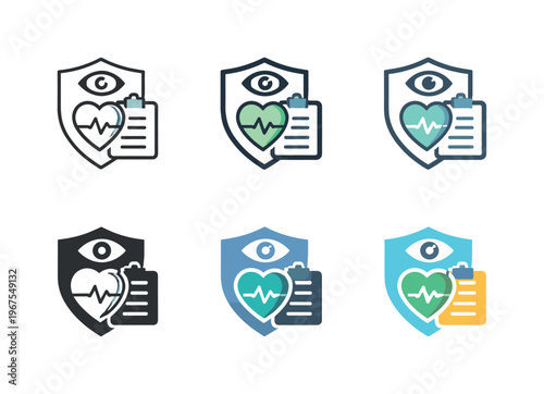 Visual metaphor for illness avoidance practice formed as a cohesive symbol suggesting foresight, routine monitoring, and