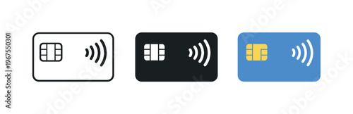Driving fintech growth involves contactless payment card symbols positioned side by side in a straight horizontal arrangement,