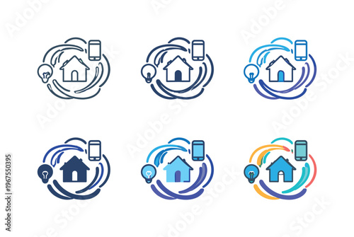 Abstract representation of digitally linked everyday living, conveyed through an evolving lifestyle symbol that suggests cohesion