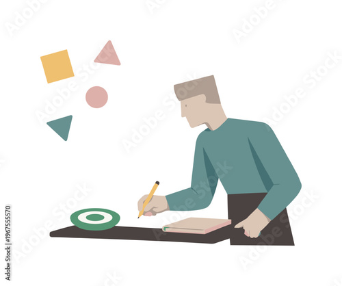 Professional turning attention toward one stable focus element while others remain dispersed, signaling the beginning of