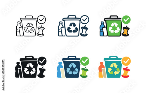 Abstract depiction of organized refuse handling shaped as a clear symbol suggesting informed selection, community standards, and