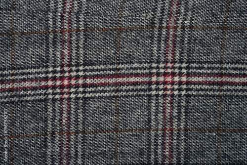 Obraz na plátne macro texture of plaid fabric with classic tweed pattern