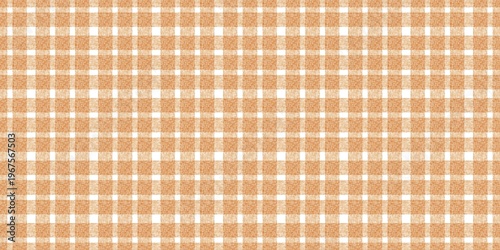 Tableau sur toile Seamless orange gingham pattern with a hand-drawn crayon texture