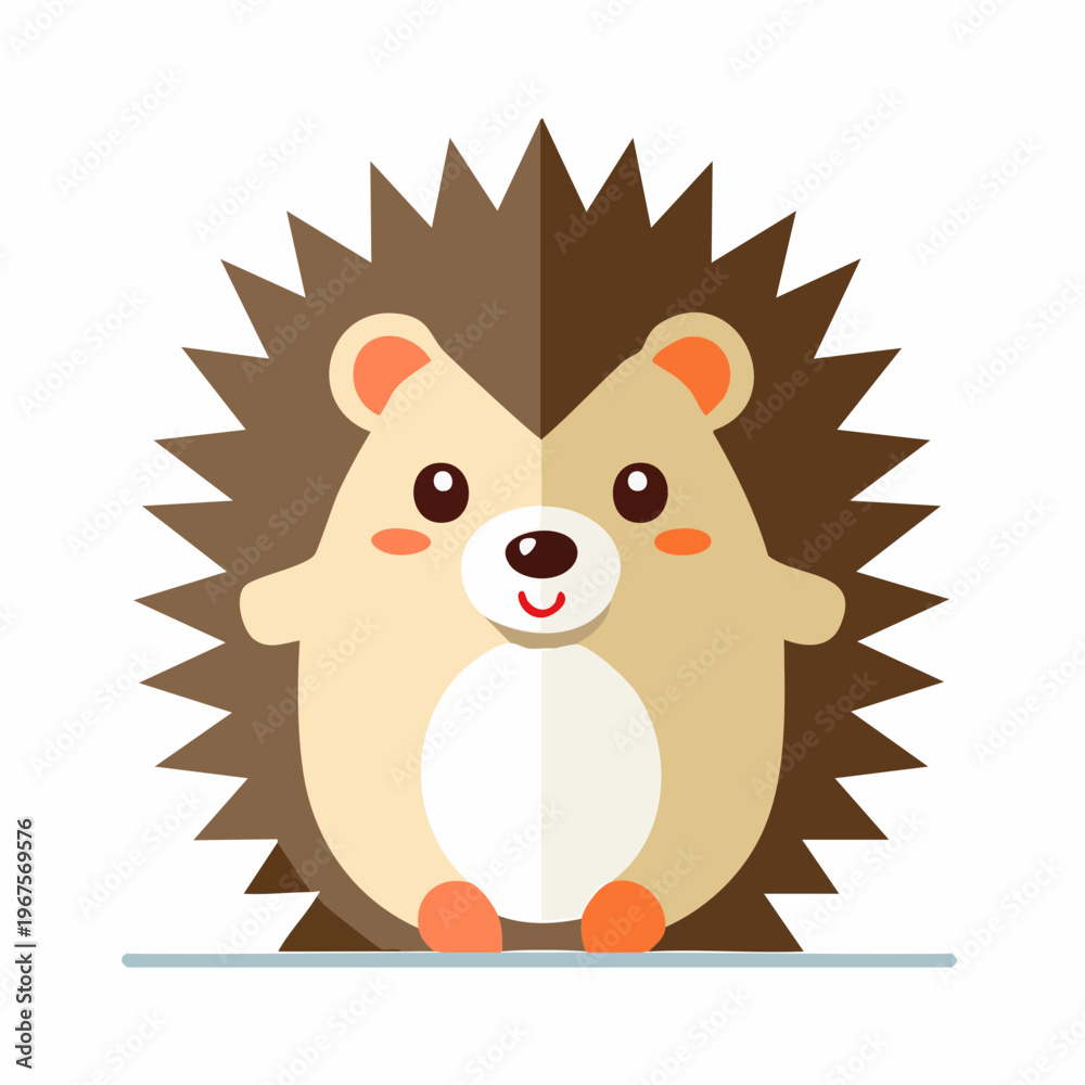 Fototapeta premium Kleiner Igel mit Stacheln.