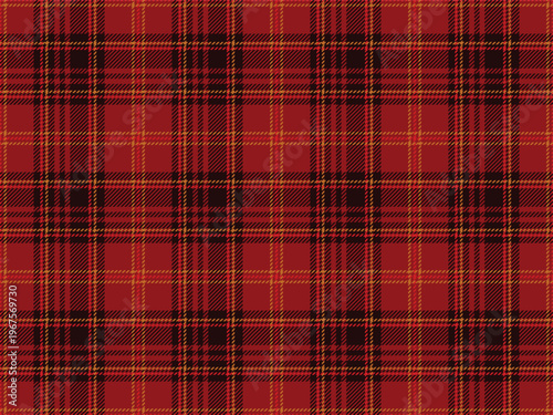 Seamless tartan plaid pattern background. Realistic red checkered plaid pattern for holiday packaging, flannel shirts, home textiles
