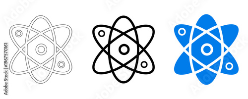 Atom Icons: An array of atom icons, rendered in various styles, offer a visual representation of atomic structure.