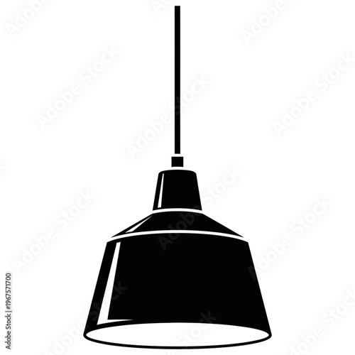 Modern black pendant light fixture with sleek minimalist design for interior decor