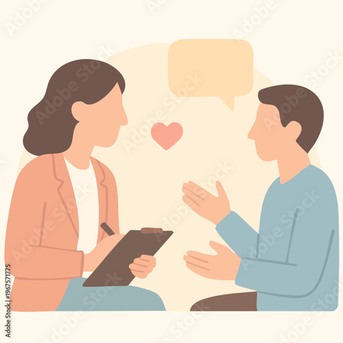 Therapist Listening to Patient During Counseling Session