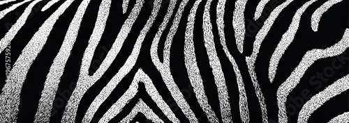 Zebra Pattern Close-up Black And White For Wildlife Backgrounds