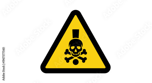 Warning sign for toxic substances and hazardous materials.