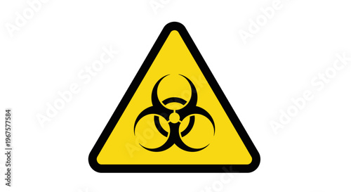 Biohazard warning sign symbol icon.