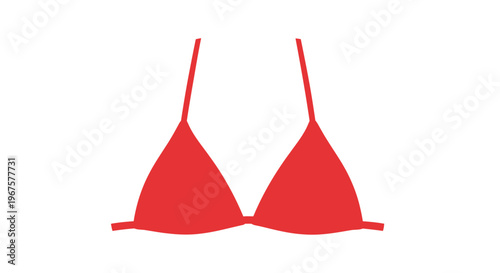 Red Bikini Top Swimming Costume.