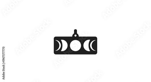 Moon Phase Pendant Necklace Jewelry Icon.