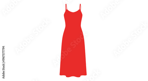 Red Sleeveless Long Dress for Women.