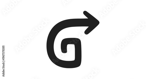 Black Arrow Logo Design Element.