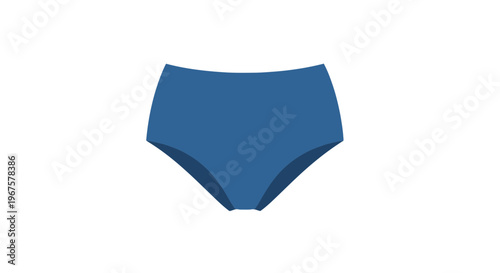 Blue Womens Swimwear Briefs on White.