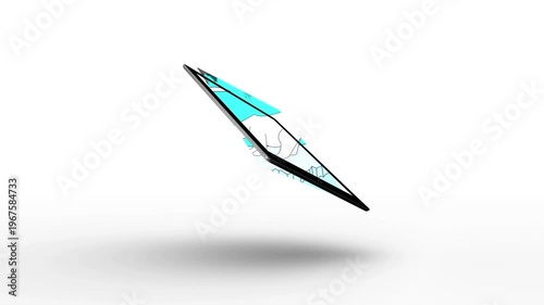 Animation of tablet over polar bear